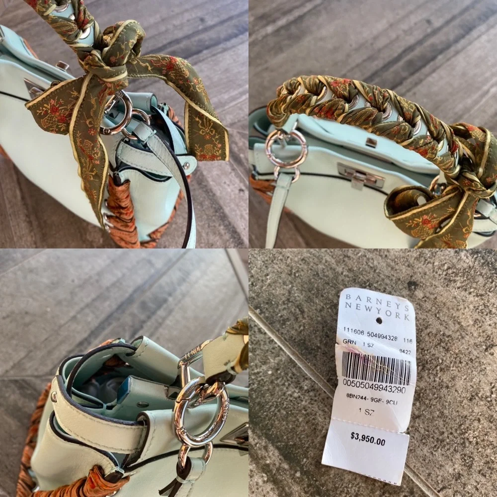 SOLD Fendi RARE Nappa Ribbon Lace Up Peekaboo Iconic Satchel - Picture 10 of 16